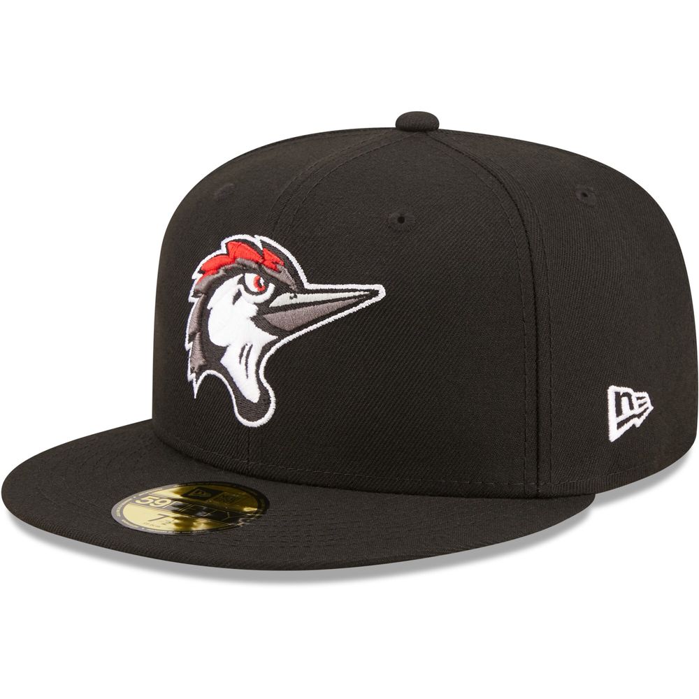 Men's New Era /Black Fayetteville Woodpeckers Authentic Collection 59FIFTY Fitted Hat