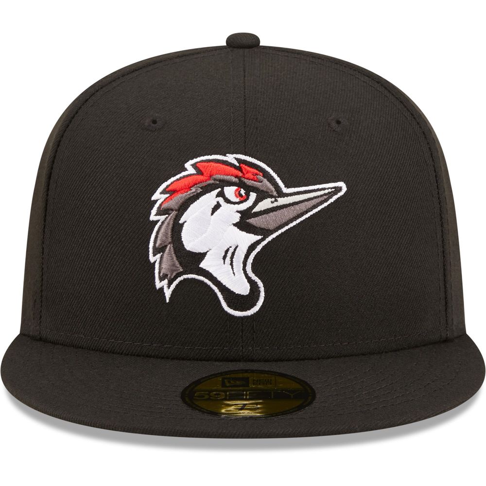 Men's New Era /Black Fayetteville Woodpeckers Authentic Collection 59FIFTY Fitted Hat