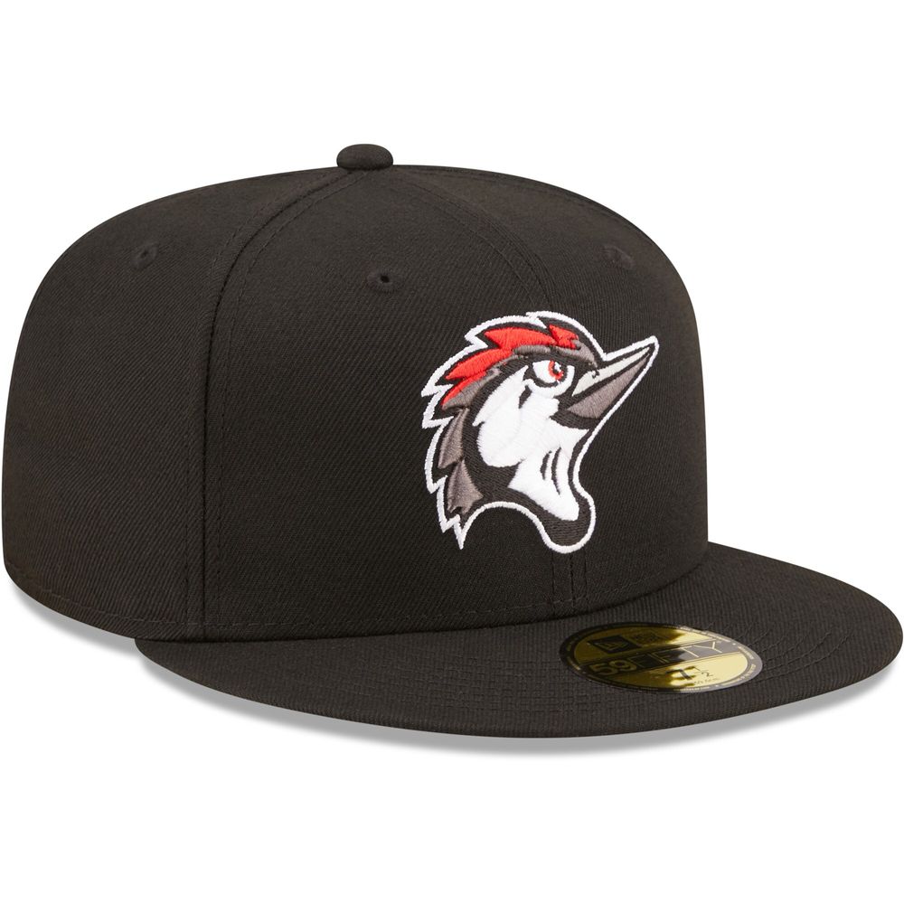 Men's New Era /Black Fayetteville Woodpeckers Authentic Collection 59FIFTY Fitted Hat