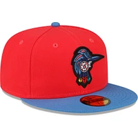 Casquette ajustée 59FIFTY Corail/Bleu Fayetteville Woodpeckers Copa De La Diversion New Era pour homme