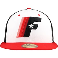 Casquette ajustée 59FIFTY New Era pour hommes, blanc/noir, Fayetteville Woodpeckers Authentic Collection