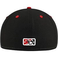 Casquette ajustée 59FIFTY New Era pour hommes, blanc/noir, Fayetteville Woodpeckers Authentic Collection