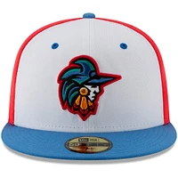 Men's New Era White/Blue Guerreros de Fayetteville Copa la Diversion 59FIFTY Fitted Hat
