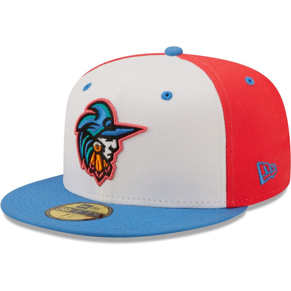 Men's New Era White/Blue Guerreros De Fayetteville Copa La Diversion 59FIFTY Fitted Hat