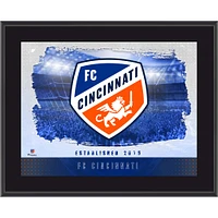 Plaque horizontale avec logo d'équipe sublimé du FC Cincinnati 10,5" x 13"