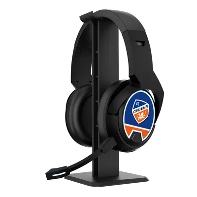 FC Cincinnati Stripe Wireless Gaming Bluetooth Headphones & Stand
