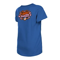 Girls Youth New Era Blue FC Cincinnati Bubble Heart T-Shirt
