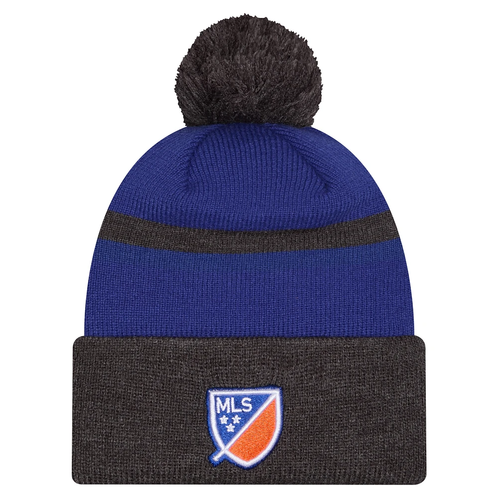 Men's New Era  Blue FC Cincinnati 2025 Kickoff Cuffed Knit Hat with Pom