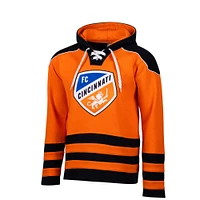 Sweat à capuche de hockey pour homme Sport Design Sweden Orange FC Cincinnati Hat Trick