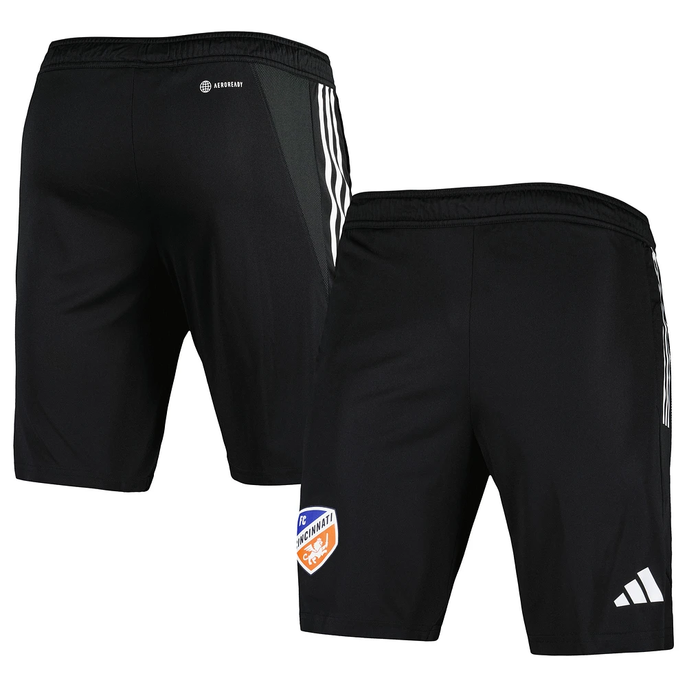 Short d'entraînement adidas FC Cincinnati 2023 On-Field AEROREADY noir pour homme