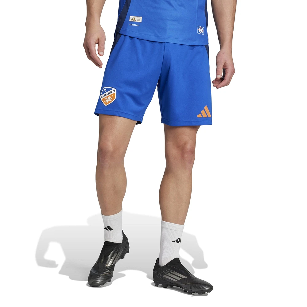 Men's adidas  Blue FC Cincinnati Home 2025 Orange and Legacy Kit Authentic Shorts
