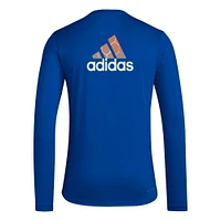 Men's adidas Blue FC Cincinnati Local Pop AEROREADY Long Sleeve T-Shirt