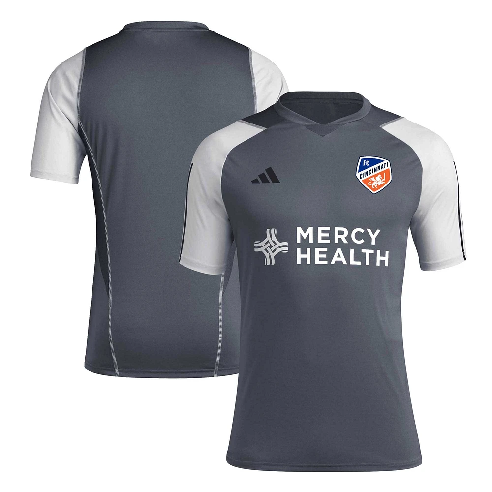 Maillot d'entraînement adidas FC Cincinnati 2024 AEROREADY pour homme, gris, gris