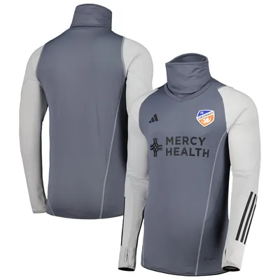 Philadelphia Union adidas Warm Raglan COLD.RDY Top - Gray