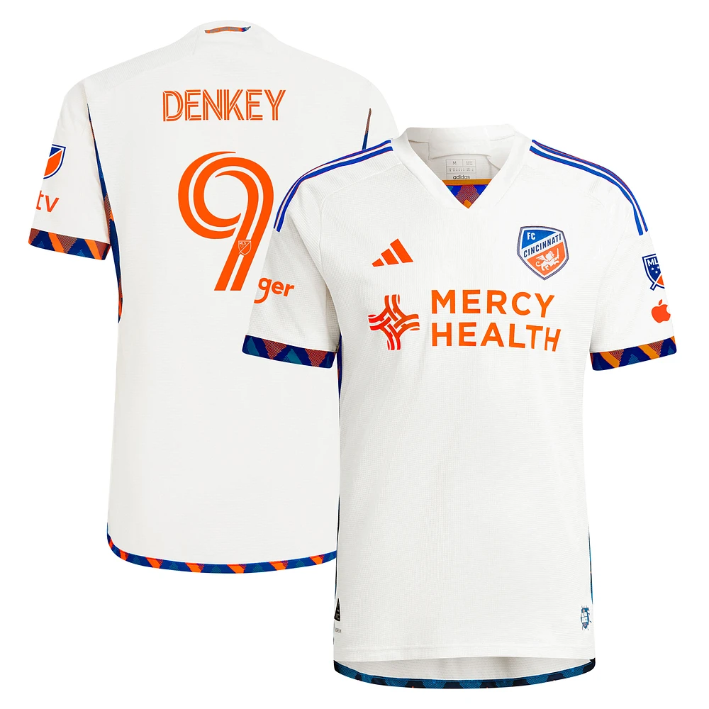 Maillot de joueur authentique adidas Kévin Denkey FC Cincinnati 2024 The Canvas Kit pour homme
