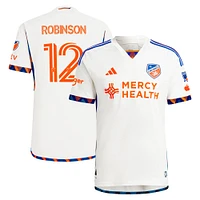 Men's adidas Miles Robinson White FC Cincinnati 2024 The Canvas Kit Authentic Player Jersey