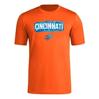 T-shirt adidas Orange FC Cincinnati Local Pop AEROREADY pour hommes