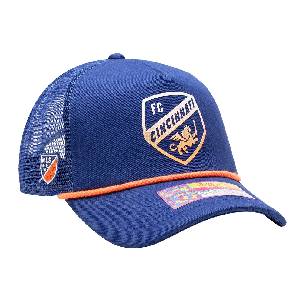 Casquette ajustable bleue FC Cincinnati Atmosphere Trucker pour homme