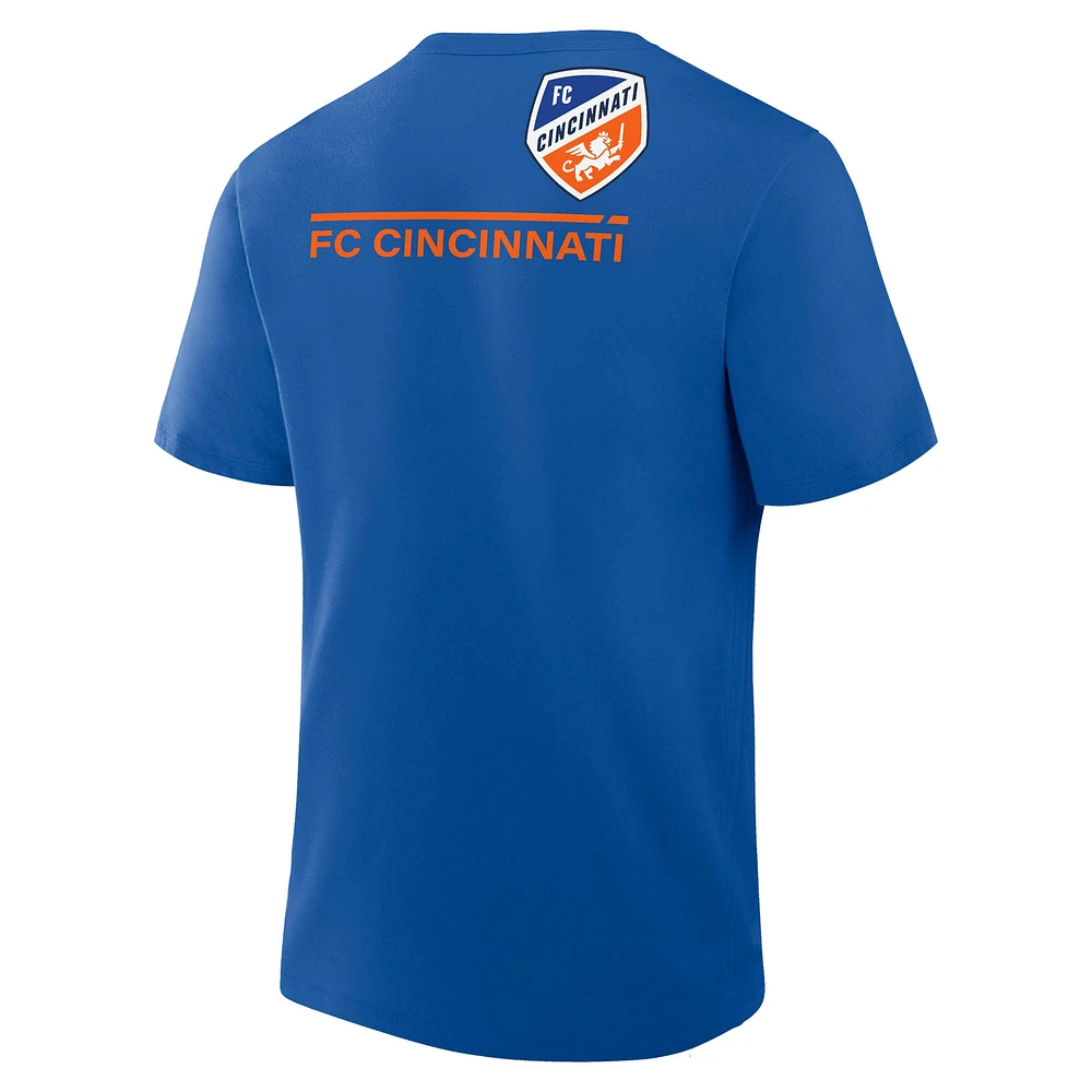 T-shirt bleu fanatiques pour homme FC Cincinnati Corner Kick Legacy