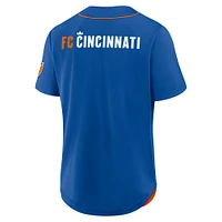 Men's Fanatics Blue FC Cincinnati Injury Time Baseball Jersey