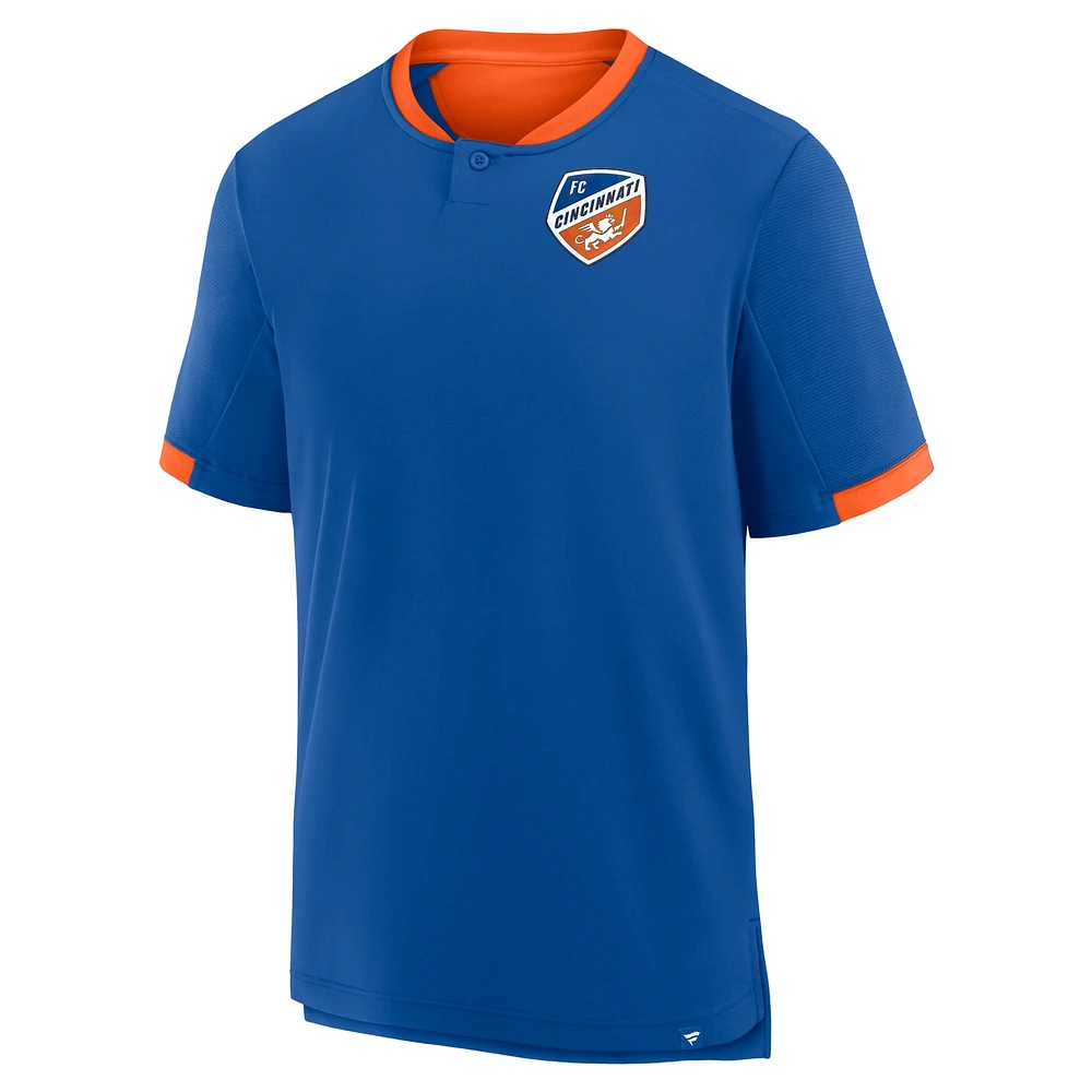 Men's Fanatics Blue FC Cincinnati Stoppage Time Striker T-Shirt