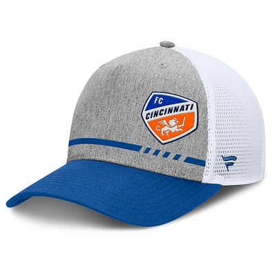 Casquette ajustable Fanatics Heather Grey FC Cincinnati Low Block Trucker pour homme