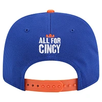 Casquette extensible à boutons-pression New Era bleu/orange FC Cincinnati 2025 Jersey Hook 9SEVENTY pour homme