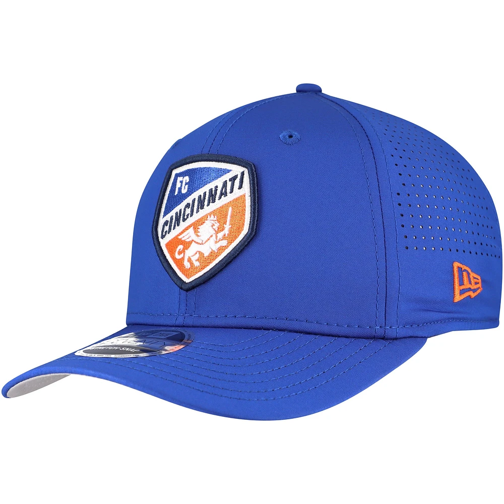 Casquette réglable à boutons-pression extensibles New Era bleu FC Cincinnati 9SEVENTY COOLERA pour hommes