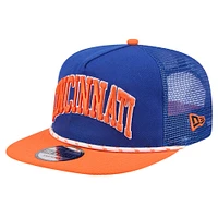 Casquette Snapback Bleue FC Cincinnati Throwback Golfer New Era pour homme