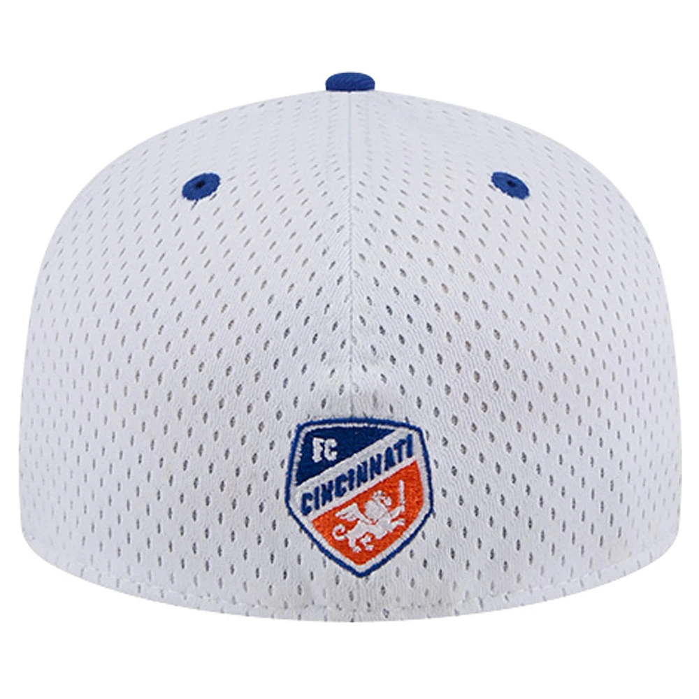 Men's New Era Gray FC Cincinnati Throwback Mesh 59FIFTY Fitted Hat