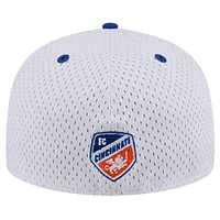 Men's New Era Gray FC Cincinnati Throwback Mesh 59FIFTY Fitted Hat