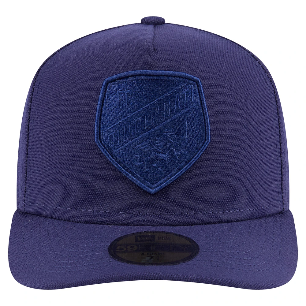 Casquette ajustée A-Frame 59FIFTY pour homme New Era bleu marine FC Cincinnati Color Pack