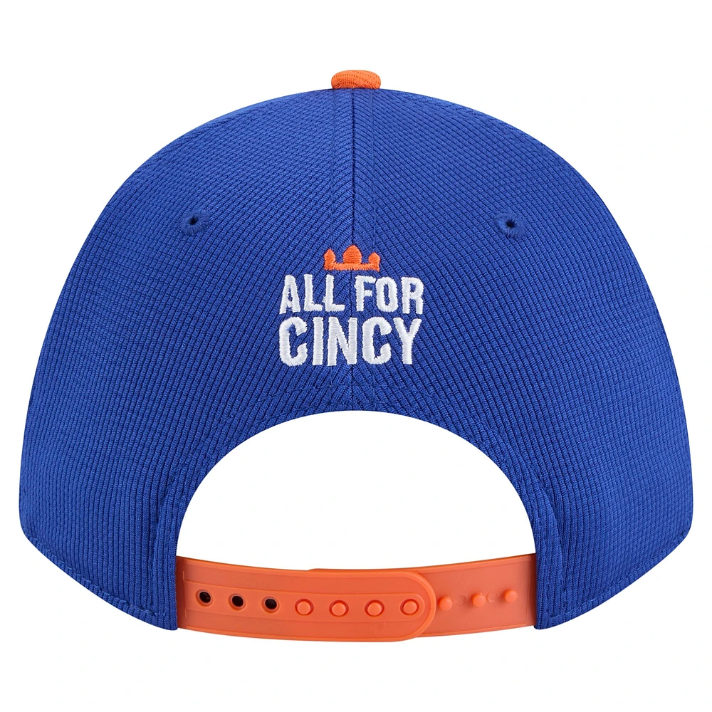 Casquette ajustable New Era Royal FC Cincinnati 2025 Jersey Hook 9FORTY M-Crown pour homme