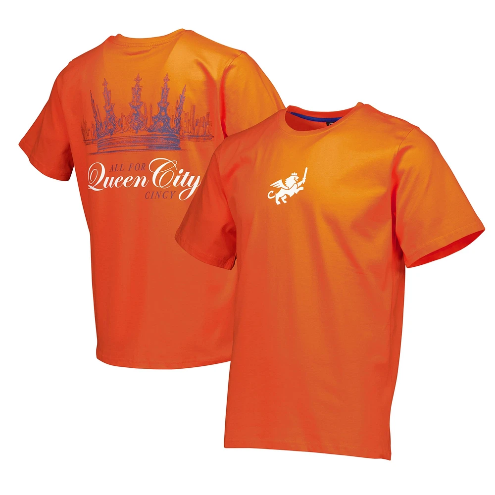 Men's Orange FC Cincinnati Street Heavyweight Relaxed T-Shirt