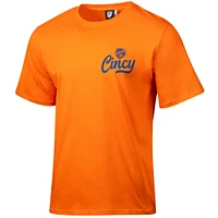 Men's  Orange FC Cincinnati Team Script Relaxed T-Shirt