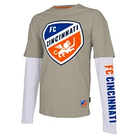 T-shirt à manches longues Stadium Essentials Tan FC Cincinnati Status pour hommes