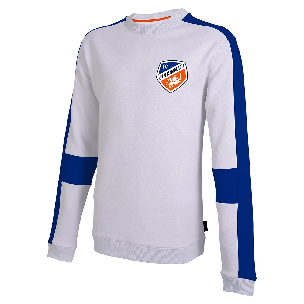 Sweat-shirt blanc Stadium Essentials FC Cincinnati Half Time pour hommes