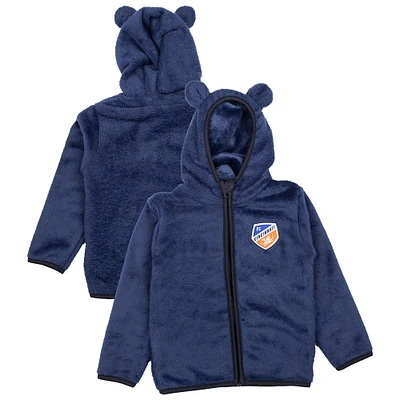 Toddler Sport Design Sweden  Navy FC Cincinnati Tie-Breaker Teddy Full-Zip Hoodie