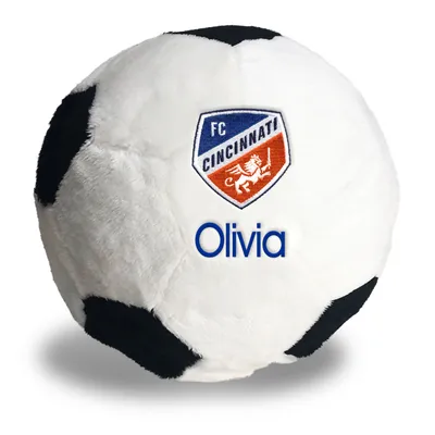 FC Cincinnati 9" Personalized Plush Soccer Ball - White