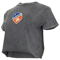 Women's Concepts Sport  Charcoal FC Cincinnati Distressed Market Cropped T-Shirt
