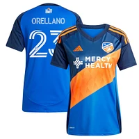 Women's adidas Luca Orellano Blue FC Cincinnati 2025 Orange and Legacy Kit Replica Player Jersey