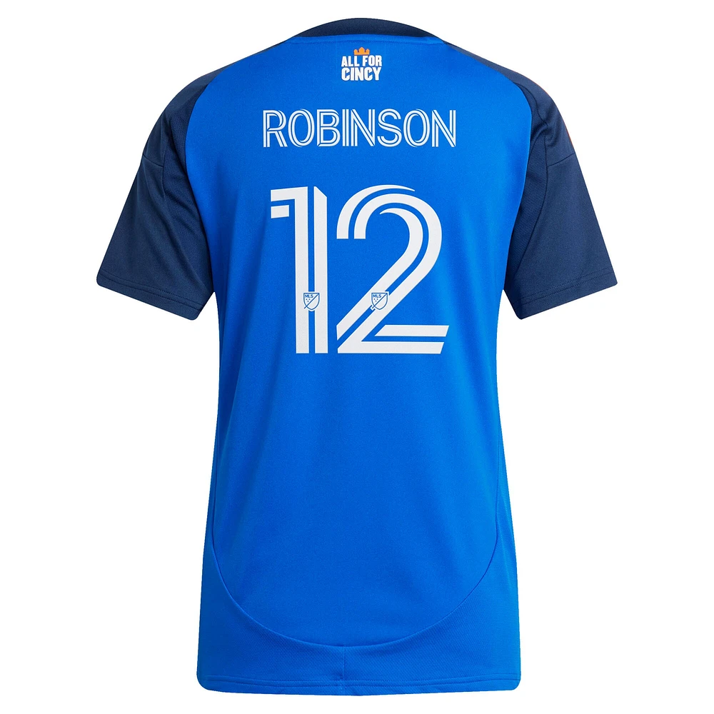 maillot réplique du de joueur adidas Miles Robinson Blue FC Cincinnati 2025 orange et bleu Legacy Kit pour femme
