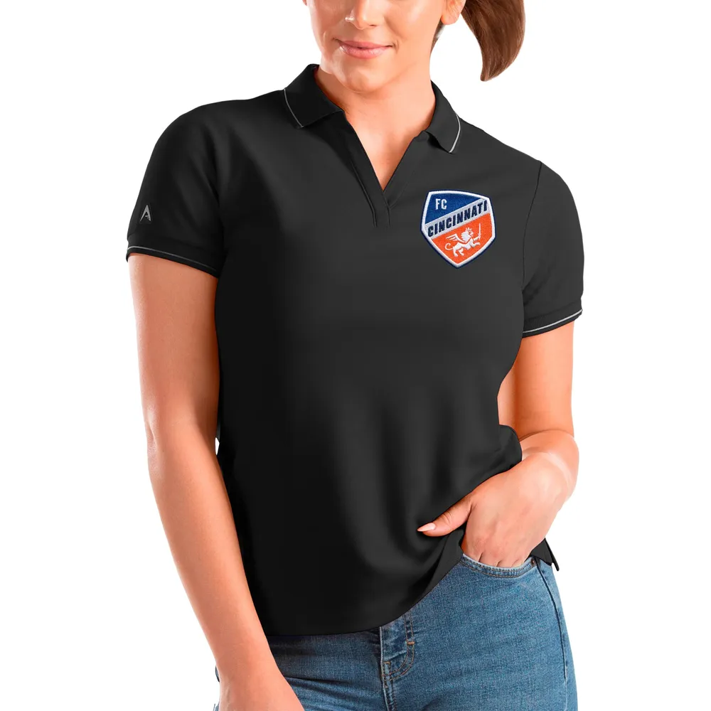 Antigua Women's Cincinnati Bengals Tribute Black Polo