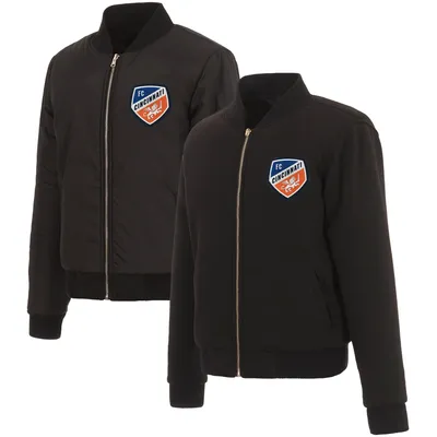 FC Cincinnati JH Design Women's Reversible Full-Zip Fleece Jacket - Black