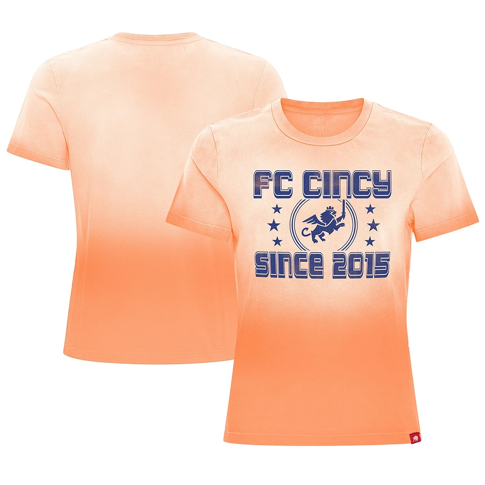 T-shirt Sportiqe Orange FC Cincinnati Arcadia pour femme