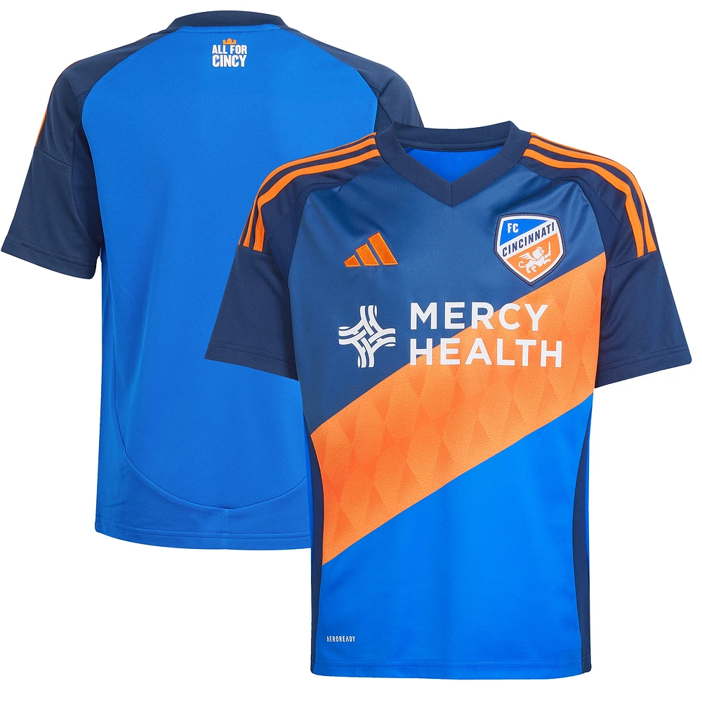 Youth adidas  Blue FC Cincinnati 2025 Orange and Legacy Kit Replica Jersey