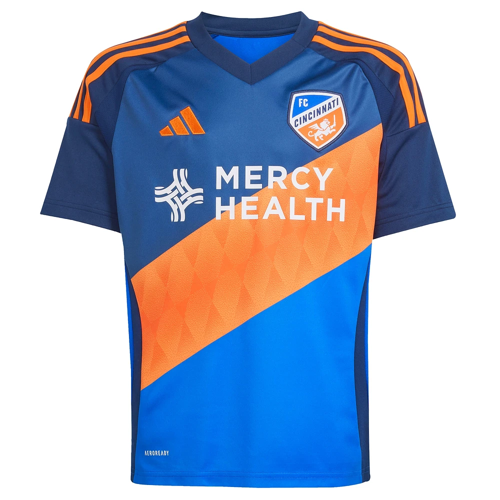 Youth adidas  Blue FC Cincinnati 2025 Orange and Legacy Kit Replica Jersey