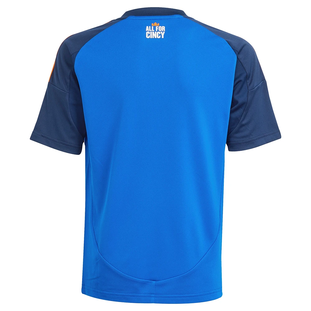 Youth adidas  Blue FC Cincinnati 2025 Orange and Legacy Kit Replica Jersey