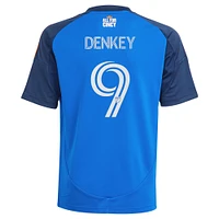 Maillot de joueur réplique orange et bleu FC Cincinnati 2025 pour jeunes adidas Kévin Denkey