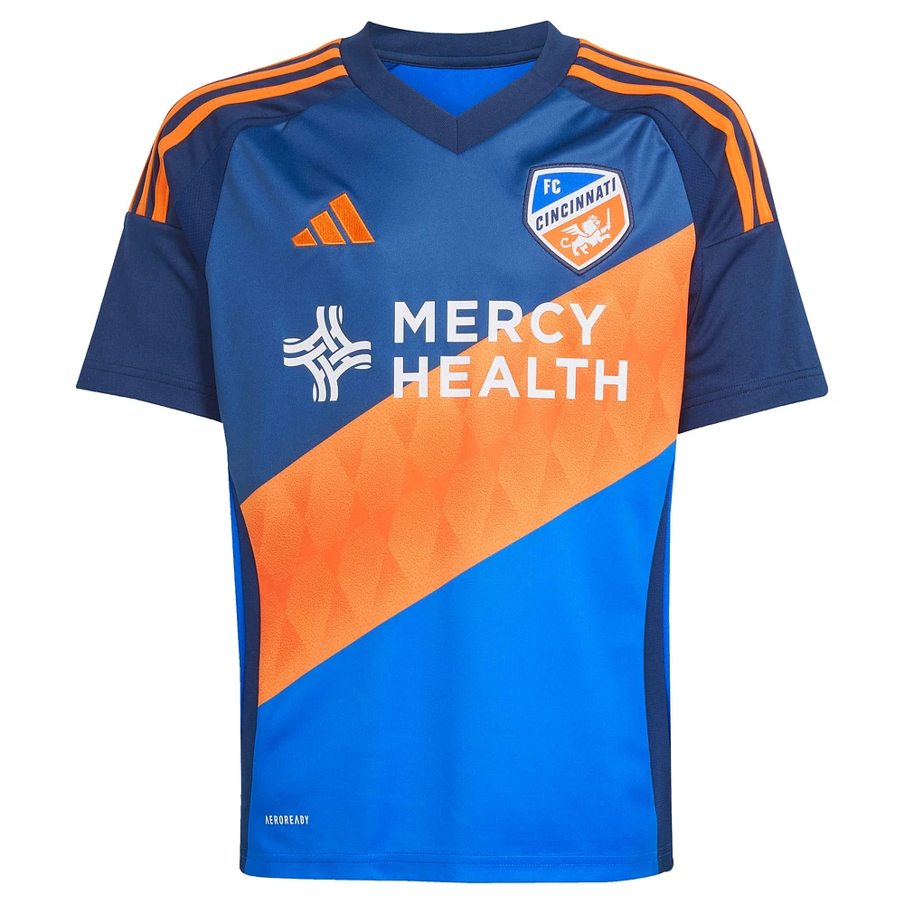 Youth adidas Luca Orellano Blue FC Cincinnati 2025 Orange and Legacy Kit Replica Player Jersey